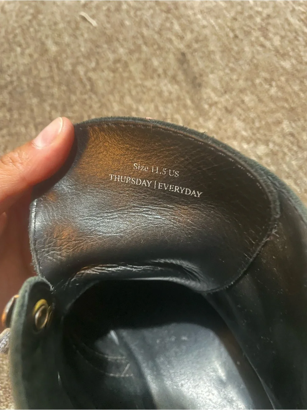Men’s black leather boots